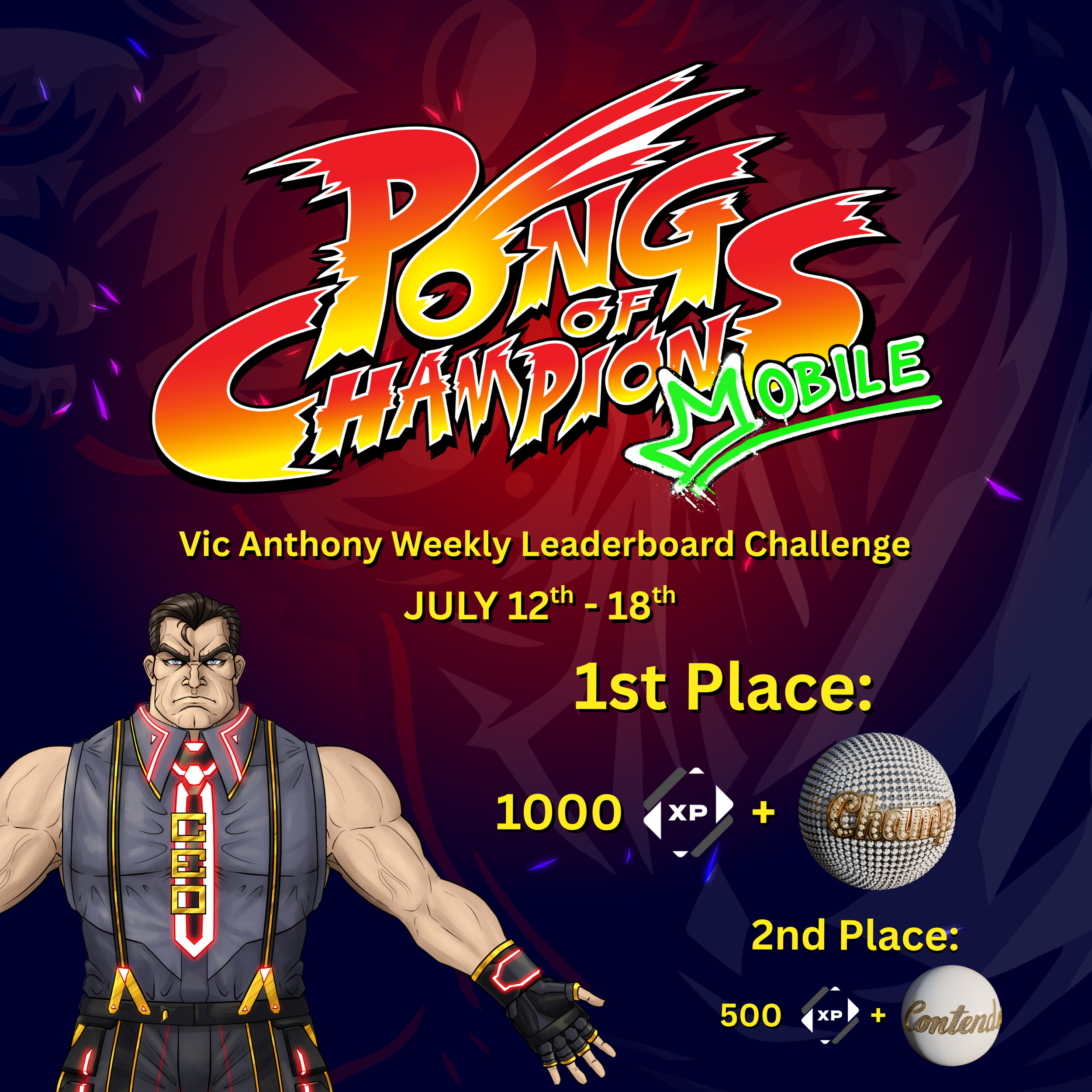 Vic Anthony Leaderboard Challenge  -  July 12th–18th