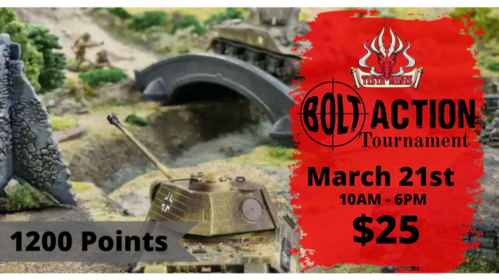 Bolt Action Tournament March 21st 2026 at Tista Minis (Ont)